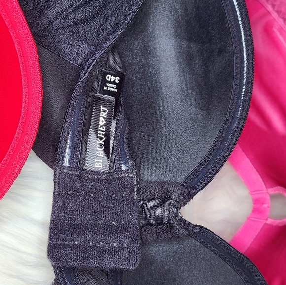 4 Blackheart Black Coverage Strapless Adjustable Underwire Push Up Bras Sz 34D - Picture 9 of 13